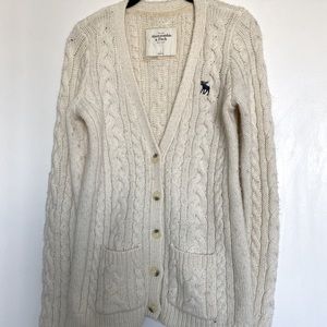 Vintage Abercrombie & Fitch Cardigan Alpaca Sweater Size L